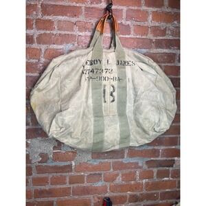 Vintage WWII Aviators Kit Bag AN 6505 US Air Force USAF Rare 2 Zippers Stenciled